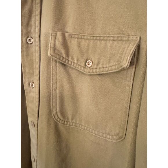 WRANGLER Western Shirt Vintage Mens XL-XXL Tan Canvas Cowboy Cut Rugged Work - Picture 7 of 16